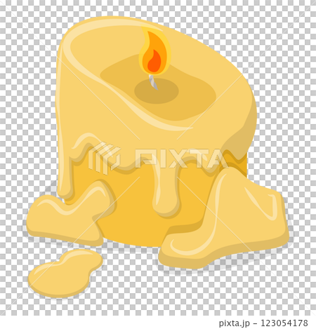 3D Isometric Flat Set of Wax Candles. Item 2 3D Isometric Flat Set of Wax Candles. Item 2 123054178