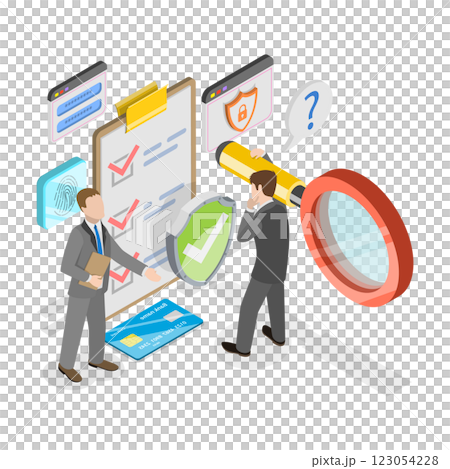 3D Isometric Flat  Illustration of Employee Benefits. Item 1 123054228