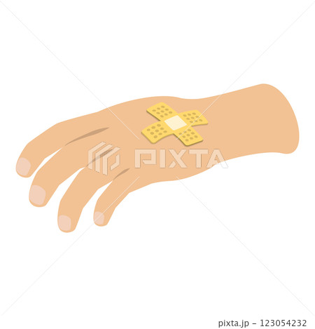 3D Isometric Flat  Illustration of First Aid For Trauma. Item 9 123054232