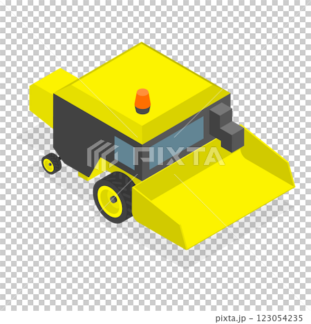 3D Isometric Flat Set of Different Snowplows. Item 3 3D Isometric Flat Set of Different Snowplows. Item 3 123054235