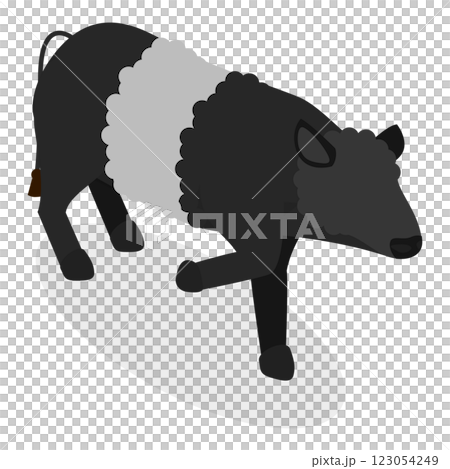 3D Isometric Flat Set of Bulls And Cows. Item 1 3D Isometric Flat Set of Bulls And Cows. Item 1 123054249