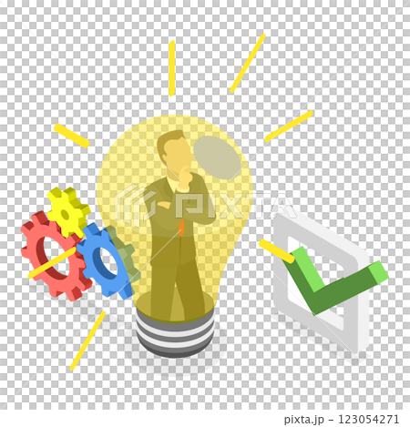 3D Isometric Flat Illustration of Creativity...のイラスト素材 [123054271] - PIXTA
