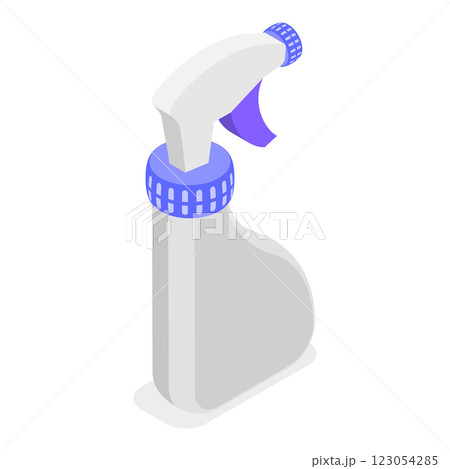 3D Isometric Flat  Icon of Detergent Product Plastic Bottles Set. Item 8 123054285