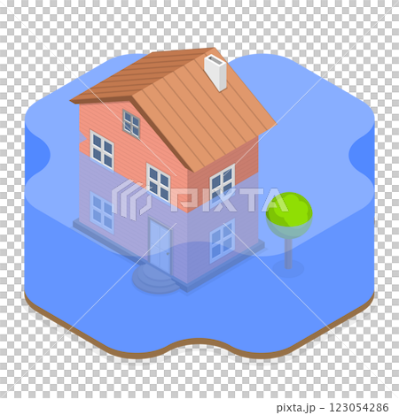 3D Isometric Flat Illustration of Climate Change. Item 8 3D Isometric Flat Illustration of Climate Change. Item 8 123054286