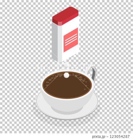 3D Isometric Flat  Icon of Sugar Packs Set. Item 8 123054287