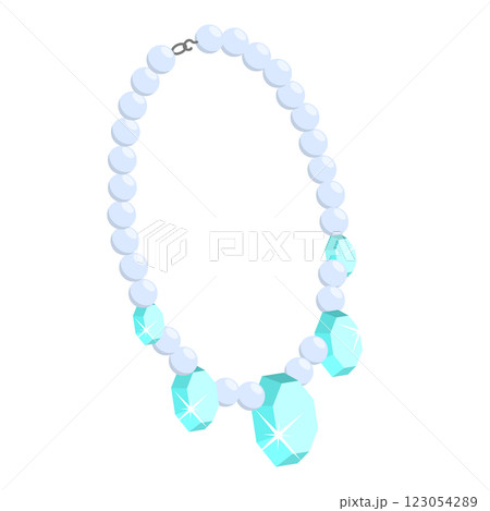 3D Isometric Flat  Set of Necklaces. Item 7 123054289