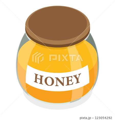 3D Isometric Flat  Set of Beekeeping. Item 8 123054292
