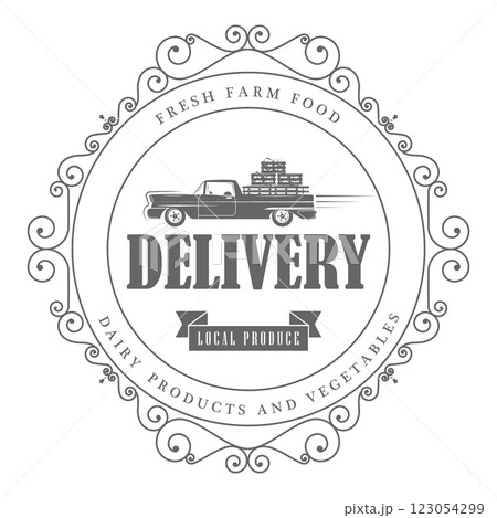 Farm Products Badges With Ornament.. Item 6 123054299