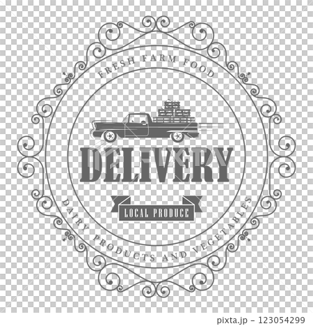 Farm Products Badges With Ornament.. Item 6 123054299