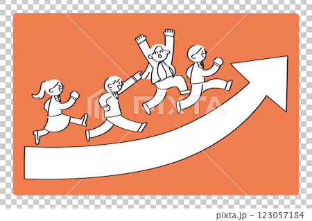 Illustrations showing people's skill development and growth 123057184