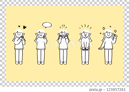 Women's illustration set Women's illustration set 123057261