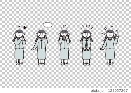 西裝女人插畫集 西裝女人插畫集 123057267