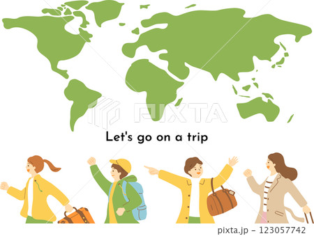 旅を楽しむ人達 123057742