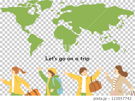 旅を楽しむ人達 123057742