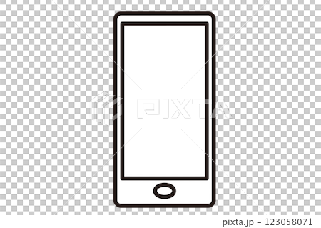 簡單的智慧型手機黑白圖標 123058071