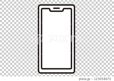 簡單的智慧型手機黑白圖標 123058072