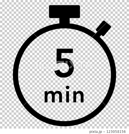 5 minute stopwatch icon 5 minute stopwatch icon 123058156