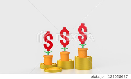 The Dollar symbol in plant for Business concept 3d Rendering. The Dollar symbol in plant for Business concept 3d Rendering. 123058687