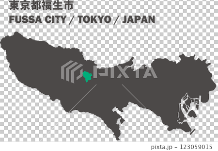 Map of Japan - Tokyo - Fussa city vector illustration map Map of Japan - Tokyo - Fussa city vector illustration map 123059015