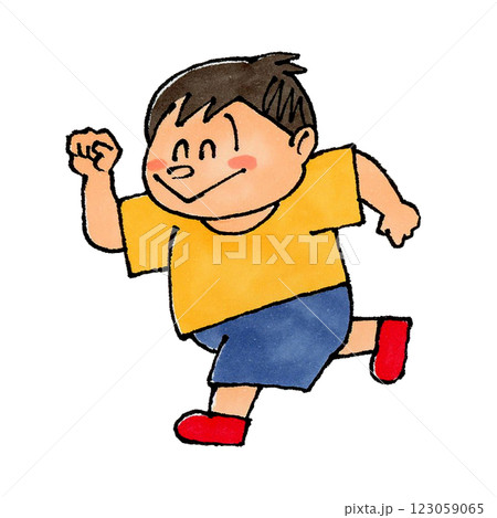 走る男の子 123059065