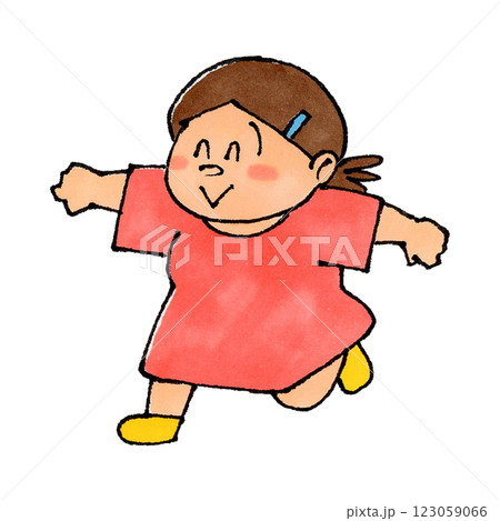 走る女の子 123059066