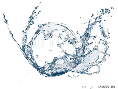 抽象的な青い水しぶきのイラスト 抽象的な青い水しぶきのイラスト 123059169