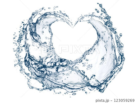 抽象的な青い水しぶき 123059269