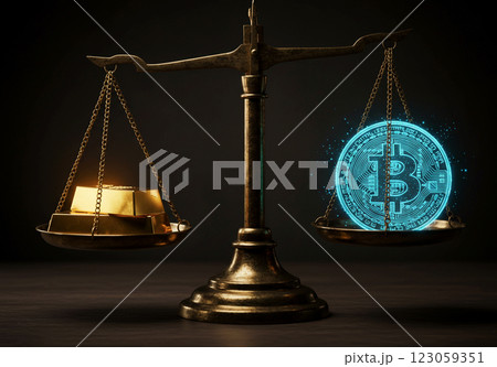 ゴールドと天秤に掛けて比較される暗号資産の有用性 ゴールドと天秤に掛けて比較される暗号資産の有用性 123059351