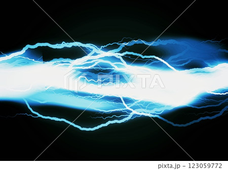 抽象的な青い稲妻の3dイラストのイラスト素材 [123059772] - PIXTA
