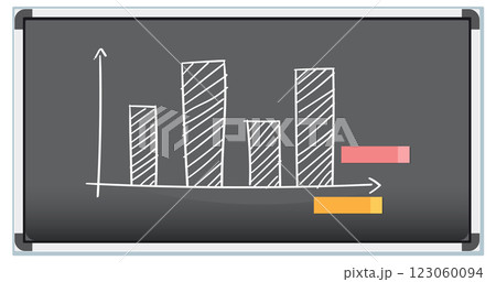 Chalkboard Bar Graph Illustration Chalkboard Bar Graph Illustration 123060094