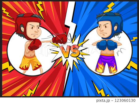 Boxing Match Showdown: Red vs Blue 123060130
