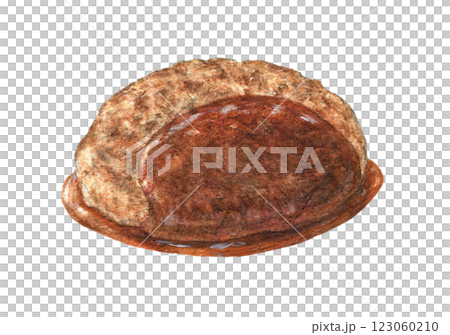 漢堡牛排手繪水彩 漢堡牛排手繪水彩 123060210