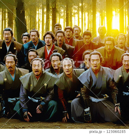 動揺する侍 123060285