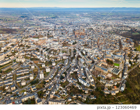 View from drone of Rodez, France 123060469