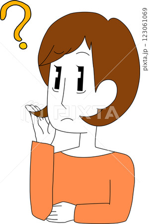疑問に思う女性 123061069