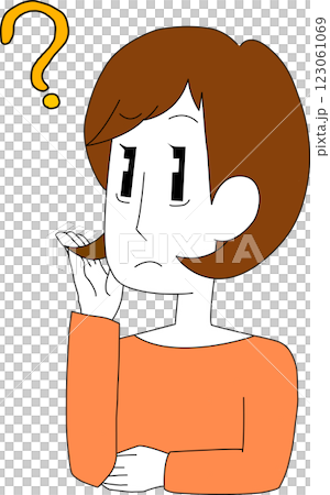 疑問に思う女性 123061069