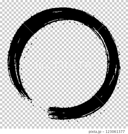 筆書きの円形フレーム素材、丸、ストローク 筆書きの円形フレーム素材、丸、ストローク 123061377