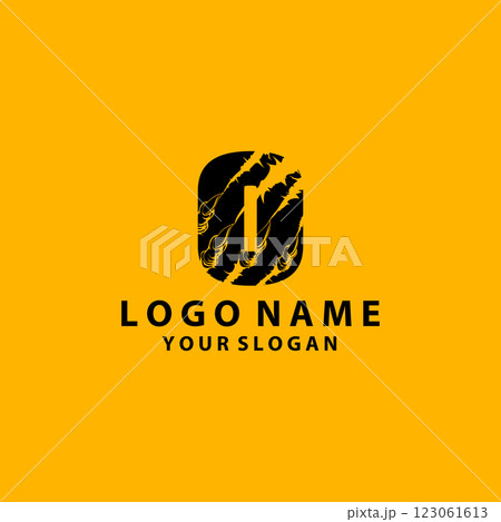 grunge initial letter o icon scratch effect 123061613