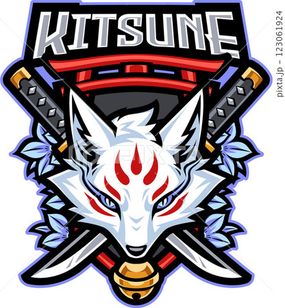 Kitsune head mascot Kitsune head mascot 123061924