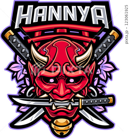 Hannya head mascot Hannya head mascot 123061925