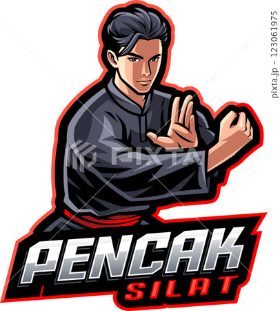 Pencak silat mascot 123061975