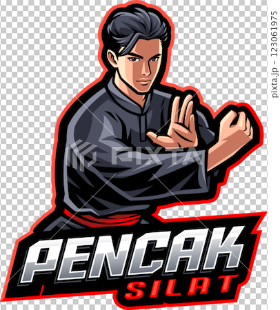 Pencak silat mascot 123061975