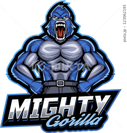Mighty gorilla mascot 123062195