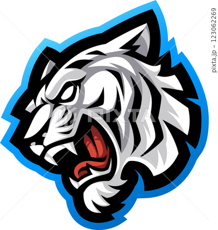White tiger head mascot 123062269