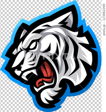 White tiger head mascot 123062269