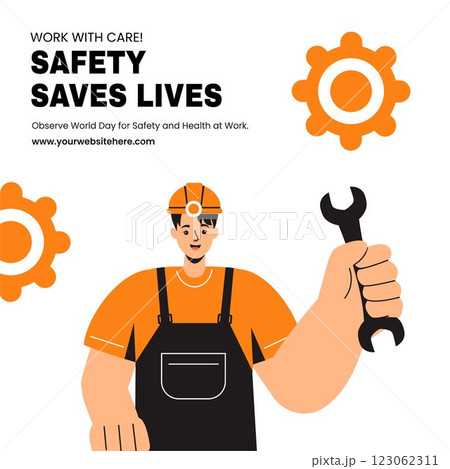 International Workplace Safety Day Social Media Illustration Template Illustration 123062311