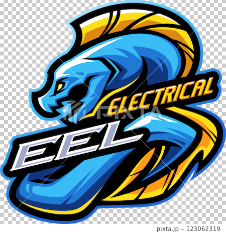 Electric eel mascot 123062319