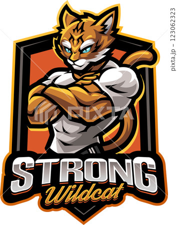 Strong wildcat mascot Strong wildcat mascot 123062323
