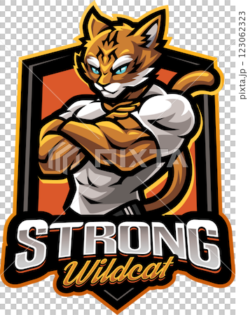 Strong wildcat mascot Strong wildcat mascot 123062323