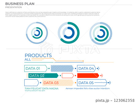 Data analysis charts in color. Finance elements charts. Data analysis charts in color. Finance elements charts. 123062358